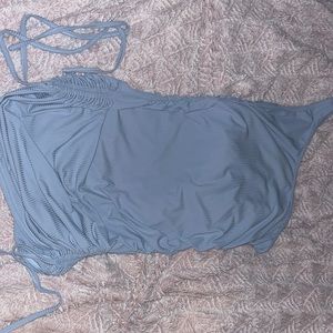 Baby blue tight dress from romwe
